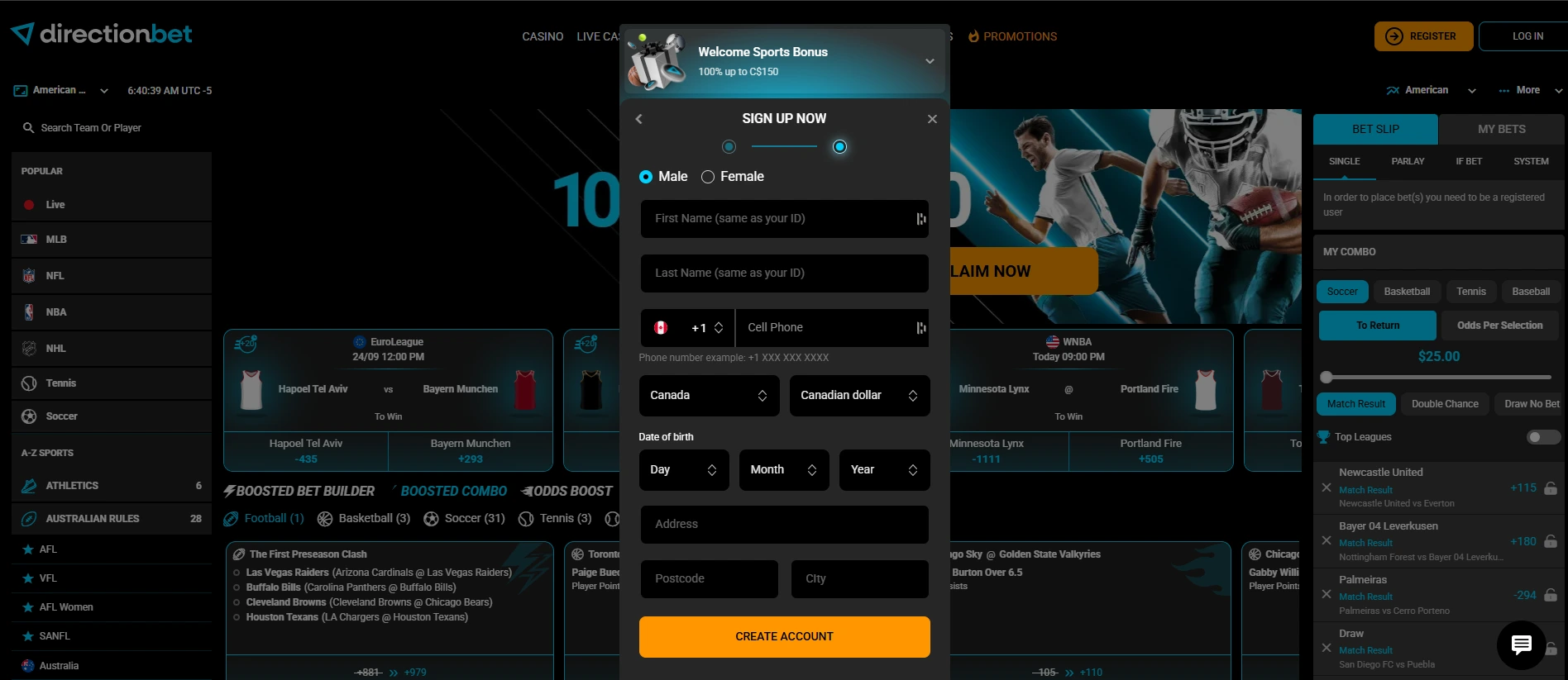 Directionbet jeux d'argent